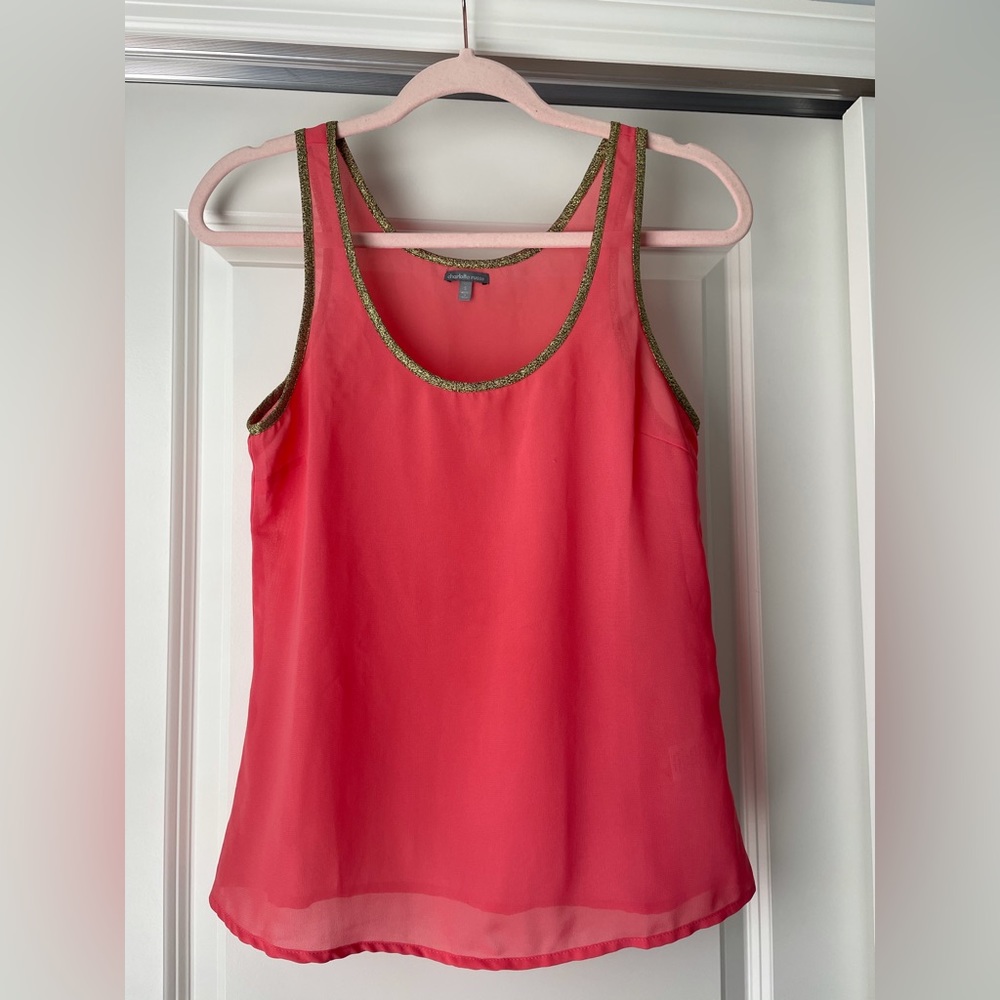 Women’s Salmon & Gold Tank Size Small